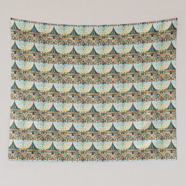 Item preview, Grand Fair Carousel Whimsical Circus Tent Magical Carnival 3X designed and sold by Zeporas Castle.