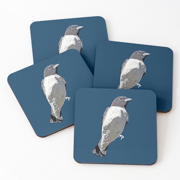 Item preview, White-breasted Woodswallow White Alternate Design  designed and sold by designsasstultd.
