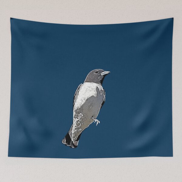 Item preview, White-breasted Woodswallow White Alternate Design  designed and sold by designsasstultd.