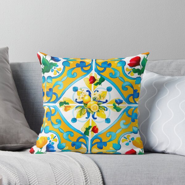 Item preview, Lemon,citrus,summer,majolica,Italian tiles,Mediterranean art designed and sold by MariaMarinova.