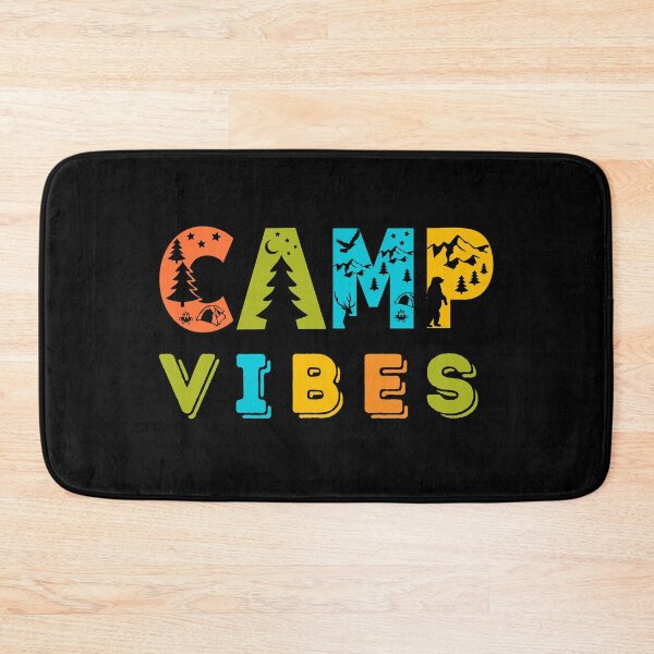 Item preview, Camp Vibes Retro Vintage Colorful Campers Typographic Design designed and sold by Raise2Shine.