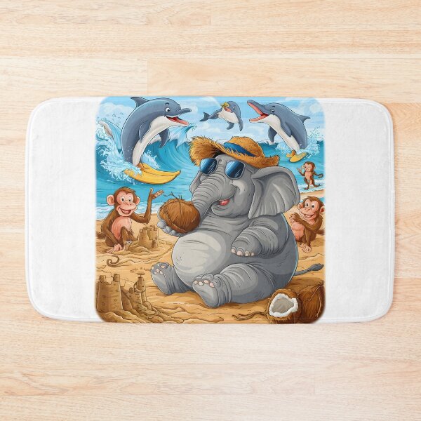 Item preview, King elephant in summer beach  designed and sold by Abuhosam.