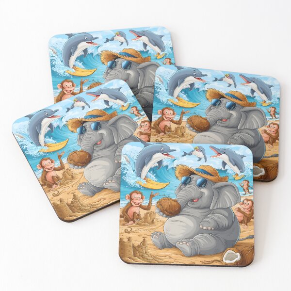 Item preview, King elephant in summer beach  designed and sold by Abuhosam.