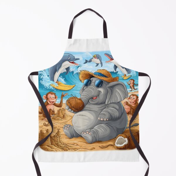 Item preview, King elephant in summer beach  designed and sold by Abuhosam.