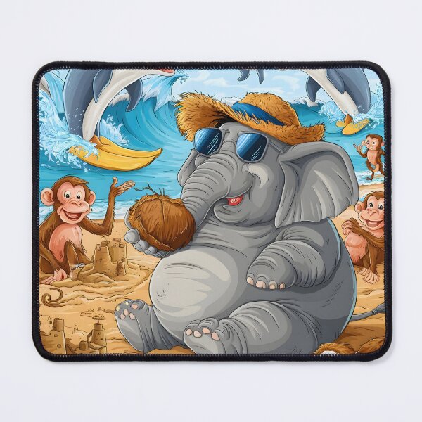 Item preview, King elephant in summer beach designed and sold by Abuhosam.