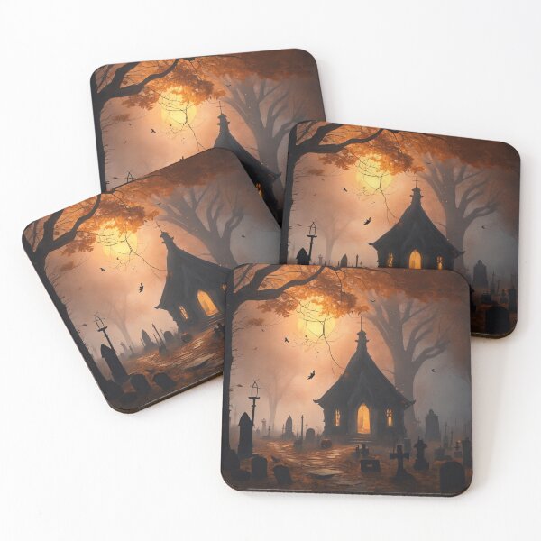 Item preview, Ethereal Autumn Haunted Graveyard Spooky Full Moon designed and sold by EnchantedVista.
