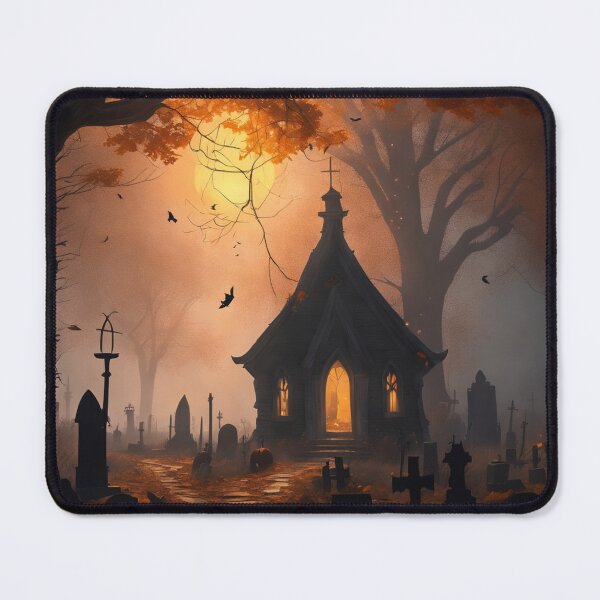 Item preview, Ethereal Autumn Haunted Graveyard Spooky Full Moon designed and sold by EnchantedVista.
