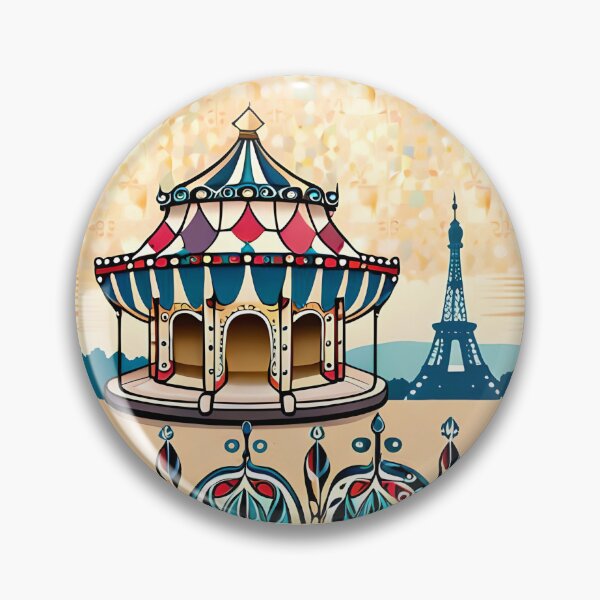 Item preview, Grand Fair Carousel Whimsical Wayfair Carnival Eiffel Tower designed and sold by Zeporas Castle.