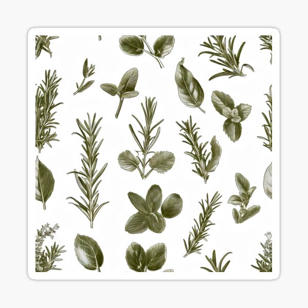 Item preview, Herbal Green Botanical Pattern designed and sold by VoyteksDesigns.