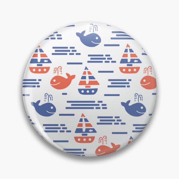 Item preview, Summer retro pattern with whales and sailboats in the sea designed and sold by Deepness2023.