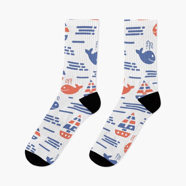 Item preview, Summer retro pattern with whales and sailboats in the sea designed and sold by Deepness2023.