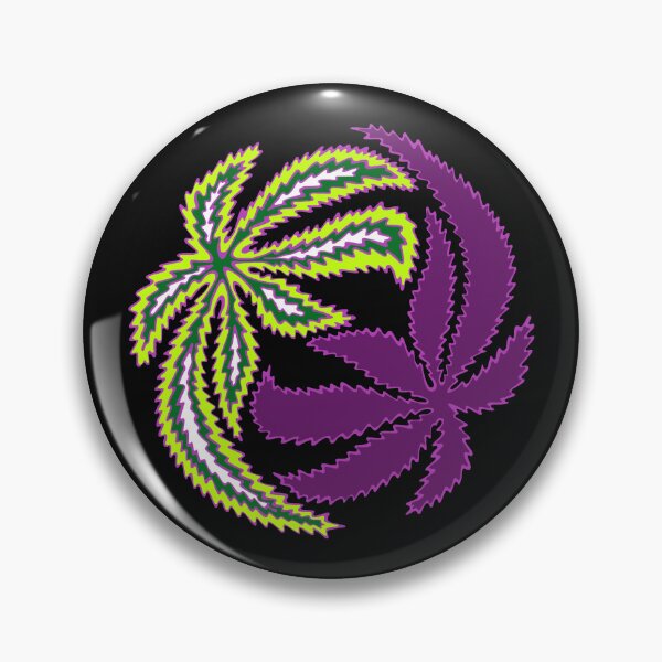 Item preview, Yin Yang Indica Sativa Weed Flower designed and sold by GroovyColors.