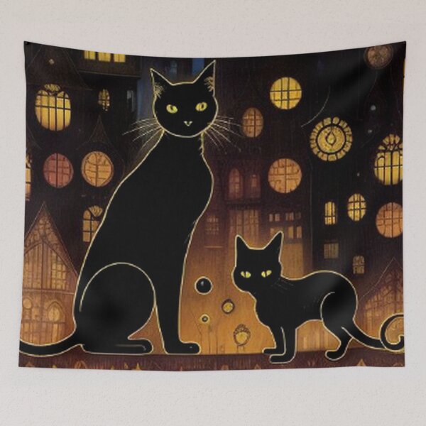 Item preview, Black Cats Gothic City designed and sold by TheDarkWardrobe.