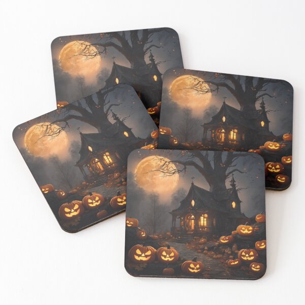 Item preview, Eerie Enchanted Woods Haunted House On Halloween Night designed and sold by EnchantedVista.