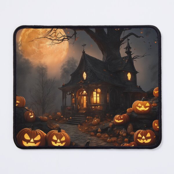 Item preview, Eerie Enchanted Woods Haunted House On Halloween Night designed and sold by EnchantedVista.