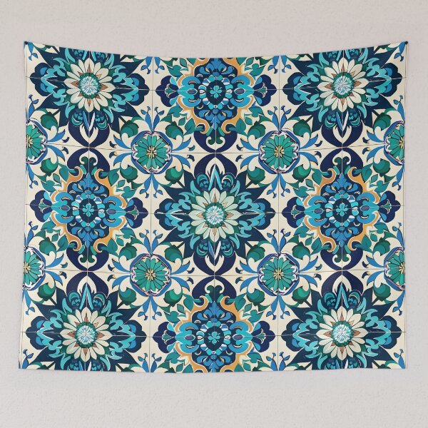 Item preview, Elegant Turkish Tile Pattern with Floral Motifs designed and sold by VoyteksDesigns.