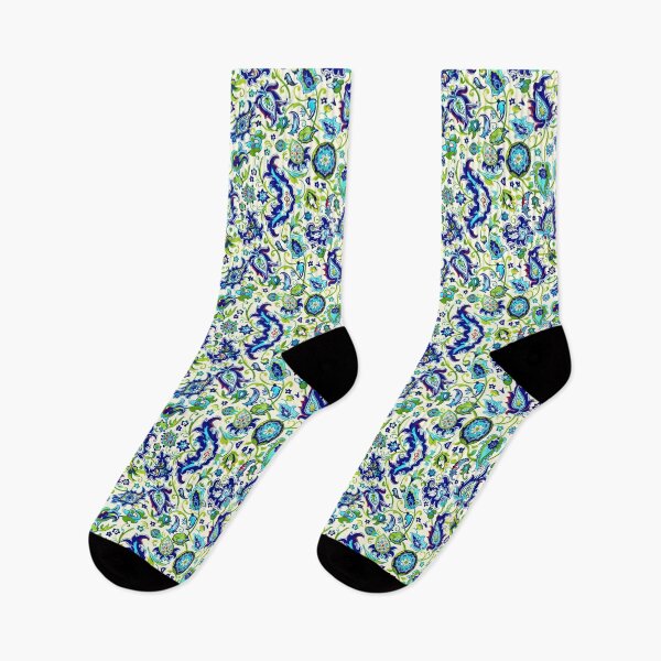 Item preview, Vibrant Turkish Tile Pattern with Floral Motifs designed and sold by VoyteksDesigns.