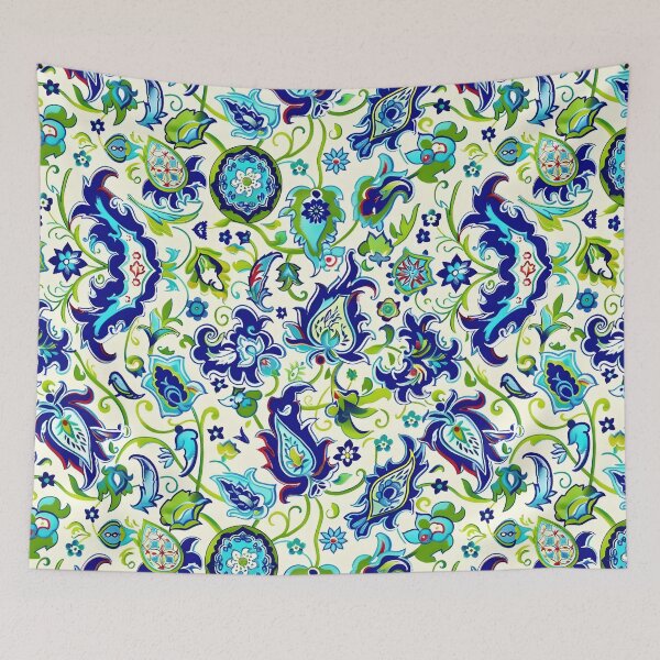 Item preview, Vibrant Turkish Tile Pattern with Floral Motifs designed and sold by VoyteksDesigns.