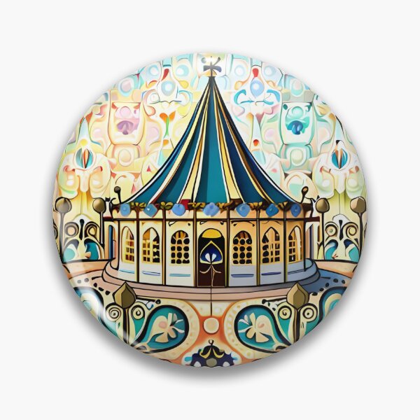 Item preview, Grand Fair Carousel Whimsical Circus Tent Magical Carnival  designed and sold by Zeporas Castle.
