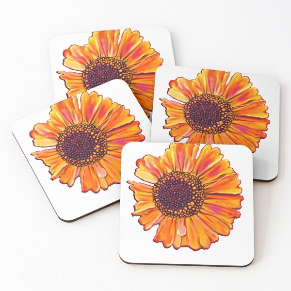 Item preview, Short and sassy 2 Helenium sneezeweed plant Bright orange yellow flower T-Shirt designed and sold by Artonmytee.