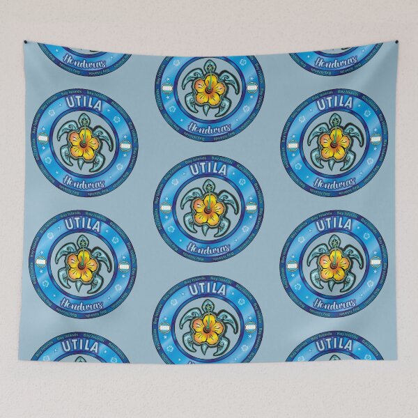 Item preview, Utila Island sea turtle hibiscus designed and sold by studioss76.