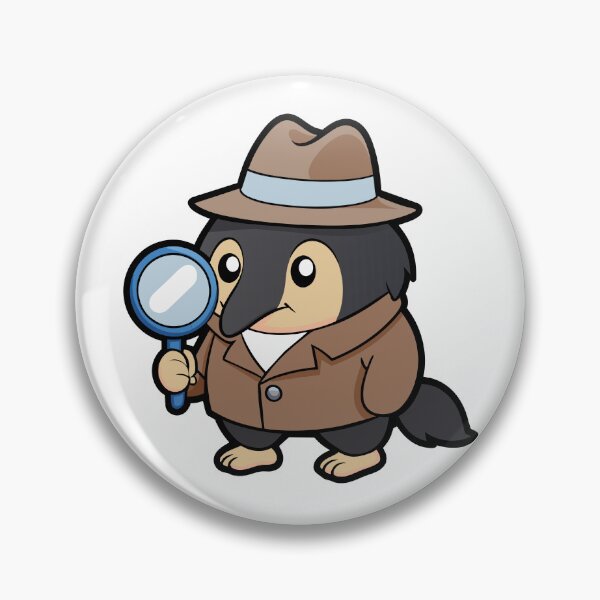 Item preview, Fluffy Little Mole Wearing a Detective Hat designed and sold by omerfdln34.