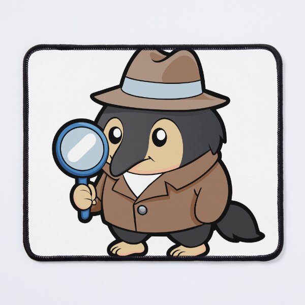 Item preview, Fluffy Little Mole Wearing a Detective Hat designed and sold by omerfdln34.