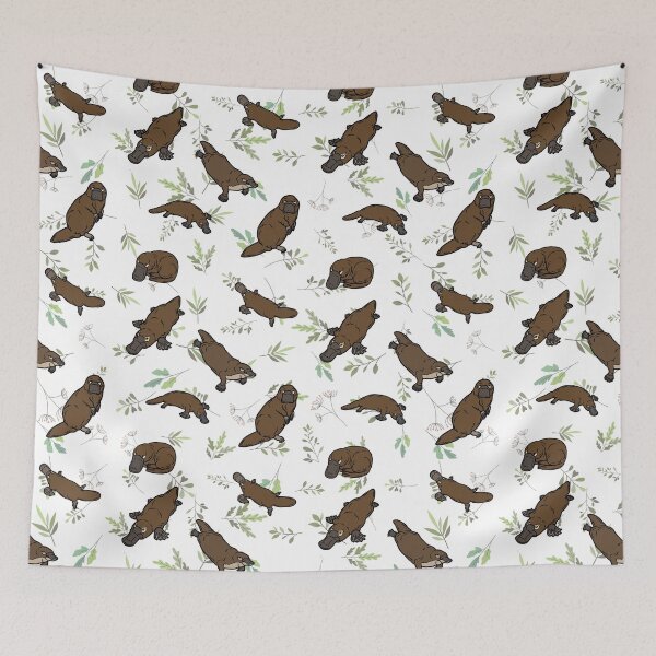 Item preview, Peaceful Platypus with Plants Pattern designed and sold by EdmondsLove.