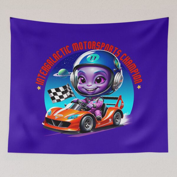 Item preview, Intergalactic Motorsports Champion - Alien Cartoon designed and sold by Second Draft Visuals.