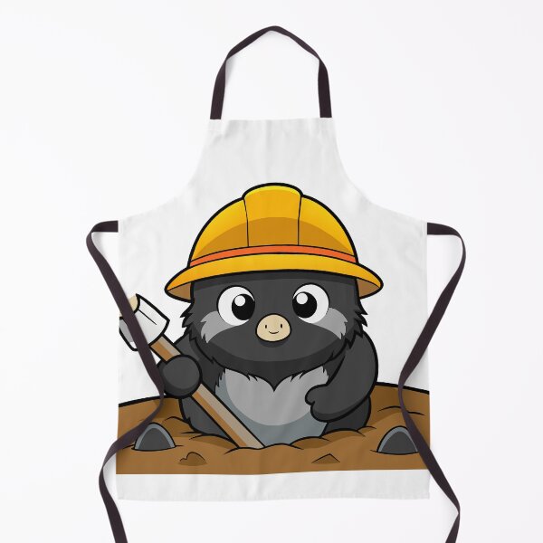 Item preview, Fluffy Little Mole Wearing a Tiny Miner's Helmet designed and sold by omerfdln34.