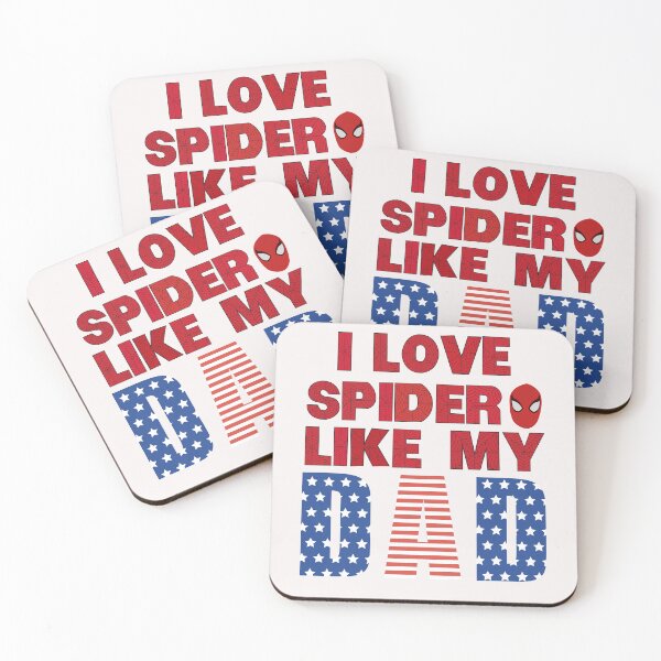 Item preview, I Love Spider Like My Dad, With US American Flag T-Shirt, For Fathers Day Gifts designed and sold by DODY-Designs.