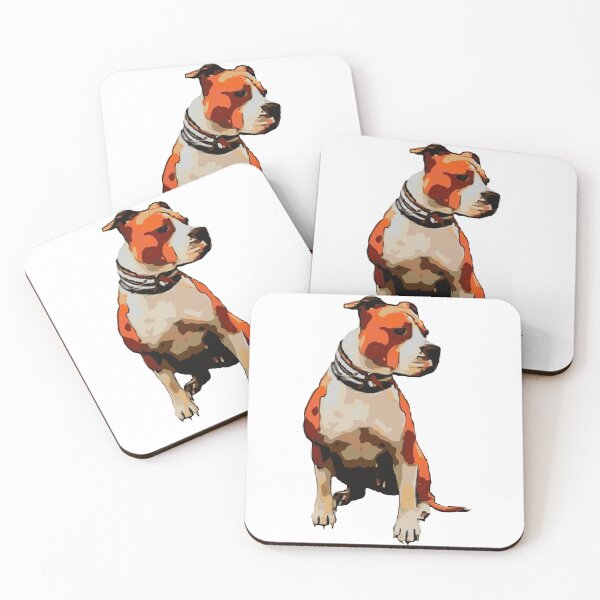 Item preview, American Staffordshire Terrier - Stylish Cartoon Dog Art Print designed and sold by Chimera-AST.