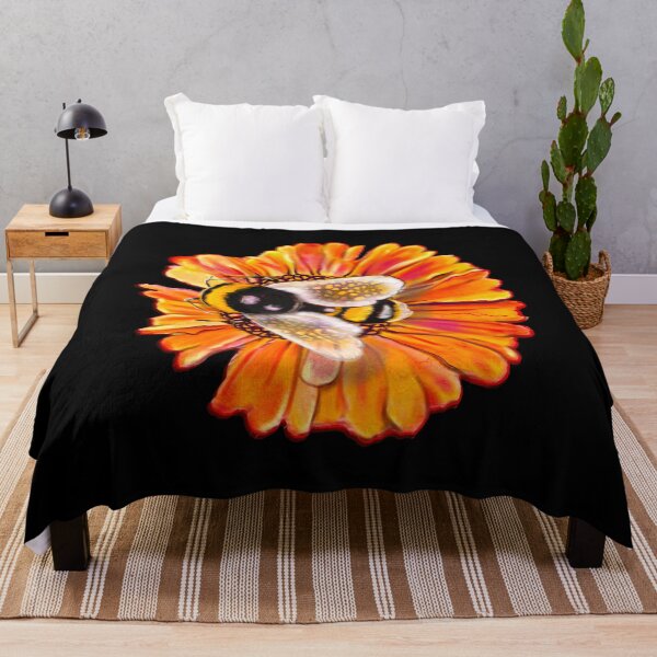 Item preview, Short and sassy with Bee Helenium sneezeweed plant Bright orange yellow flower T-Shirt designed and sold by Artonmytee.