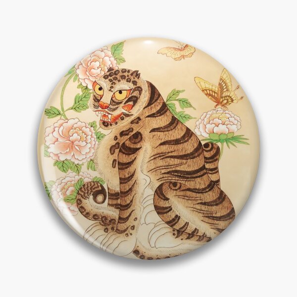 Item preview, Korean Striped Tiger Vintage Minhwa  designed and sold by PatricianneK.