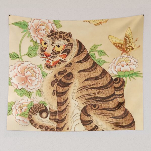 Item preview, Korean Striped Tiger Vintage Minhwa  designed and sold by PatricianneK.