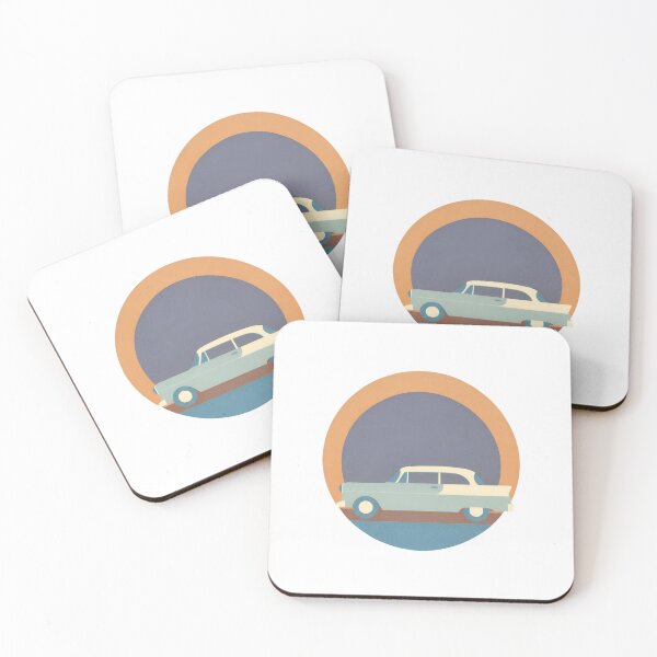 Item preview, Vintage Car in Retro Sunset Style | Minimalist Automotive Art designed and sold by Epic--Art.