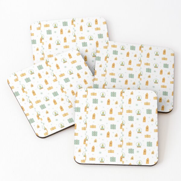 Item preview, Snowy Village: Seamless Winter Pattern" designed and sold by hjian8219.