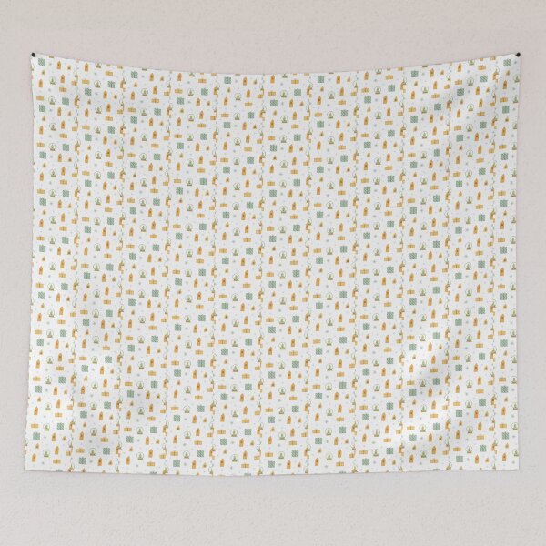 Item preview, Snowy Village: Seamless Winter Pattern" designed and sold by hjian8219.