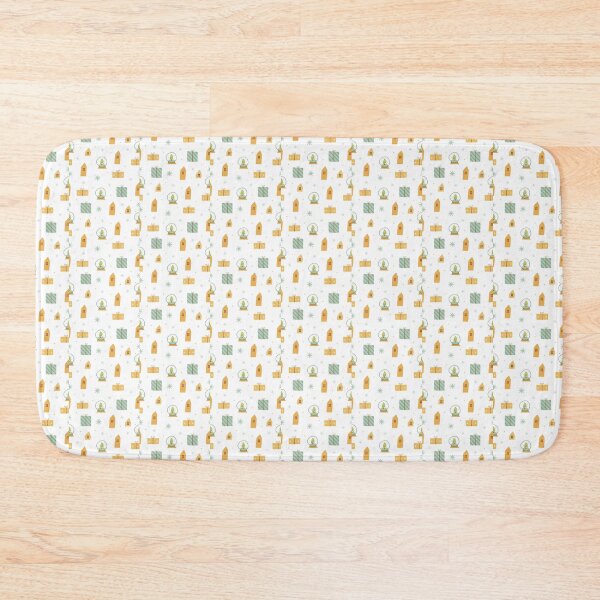 Item preview, Snowy Village: Seamless Winter Pattern" designed and sold by hjian8219.