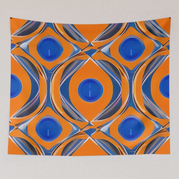 Item preview, Hippie Pattern in Orange and Blue designed and sold by LKozerski.