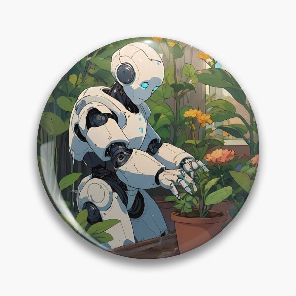 Item preview, Just Call Me The Bot-Anist! Humanoid Robot Art designed and sold by Obsidian Ink by Wilshire.