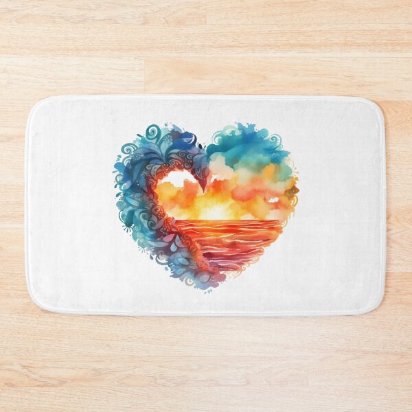 Item preview, Abstract Sunset Heart Design designed and sold by IvyIsle.