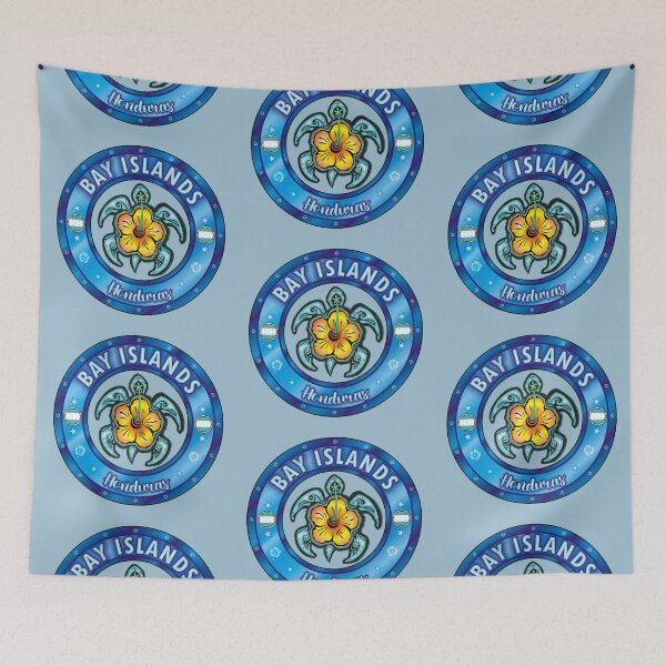 Item preview, Bay Islands Honduras sea turtle hibiscus designed and sold by studioss76.