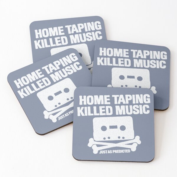 Item preview, home taping killed music (white) designed and sold by BrownWoodRobot.
