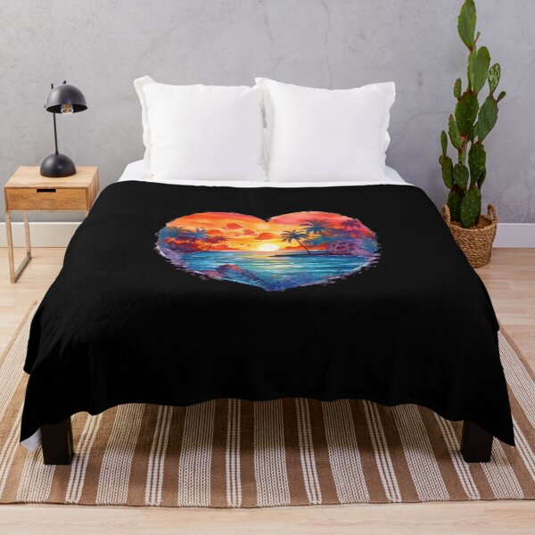 Item preview, Painted Beach Sunset Heart Design designed and sold by IvyIsle.