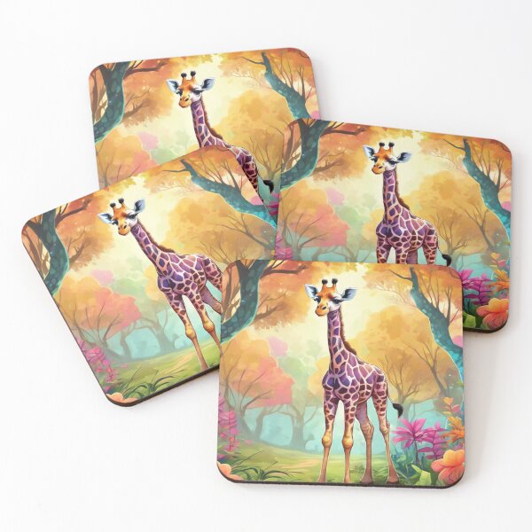 Item preview, Cute Baby Giraffe In a Colorful Rainforest designed and sold by LMStudioDesigns.