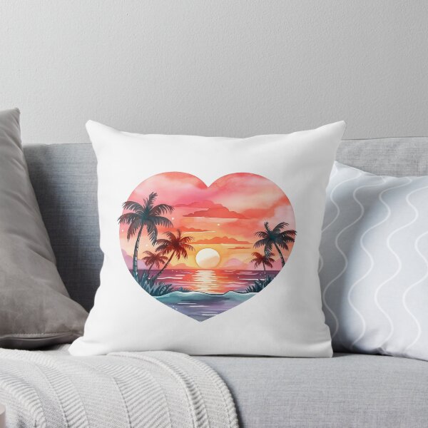 Item preview, Retro Beach Sunset Heart Design designed and sold by IvyIsle.
