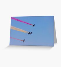 Turkish acrobatic aviation squadron flying over Izmir (Turkey) Greeting Card