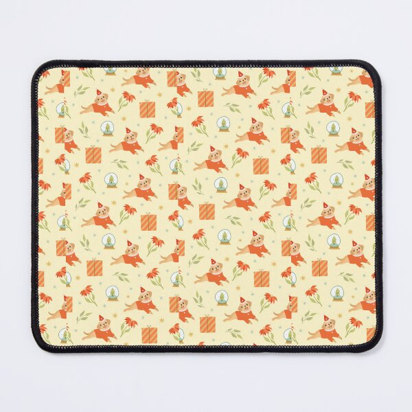 Item preview, "Holiday Retriever: Seamless Christmas Pattern with Gifts" designed and sold by hjian8219.