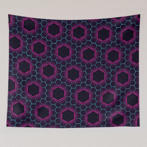 Item preview, Futuristic Hexagon Pattern  designed and sold by spicynoodleart.
